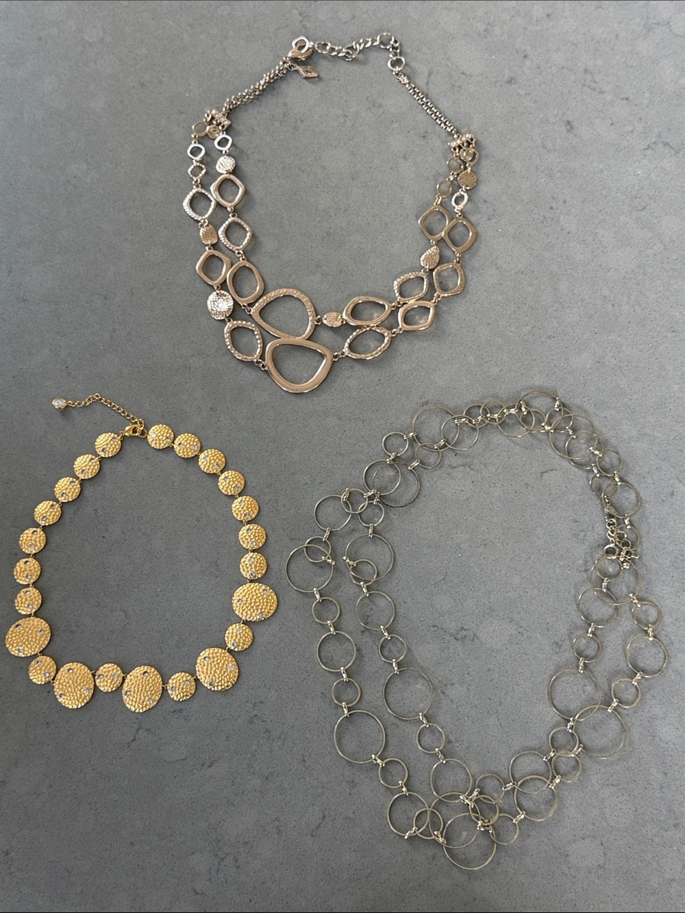 Lot of *3* Gold Tone Necklaces